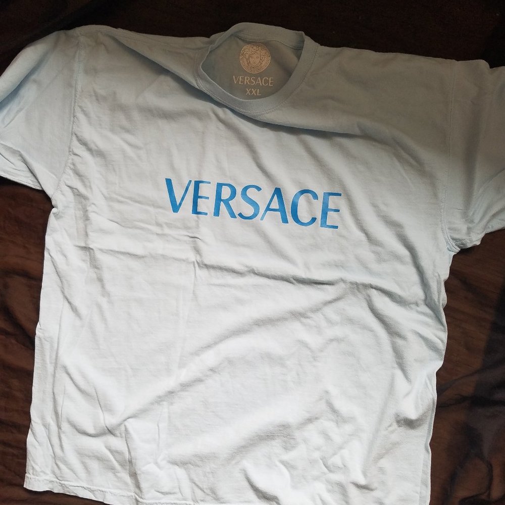 Light Blue Versace Tee XXL